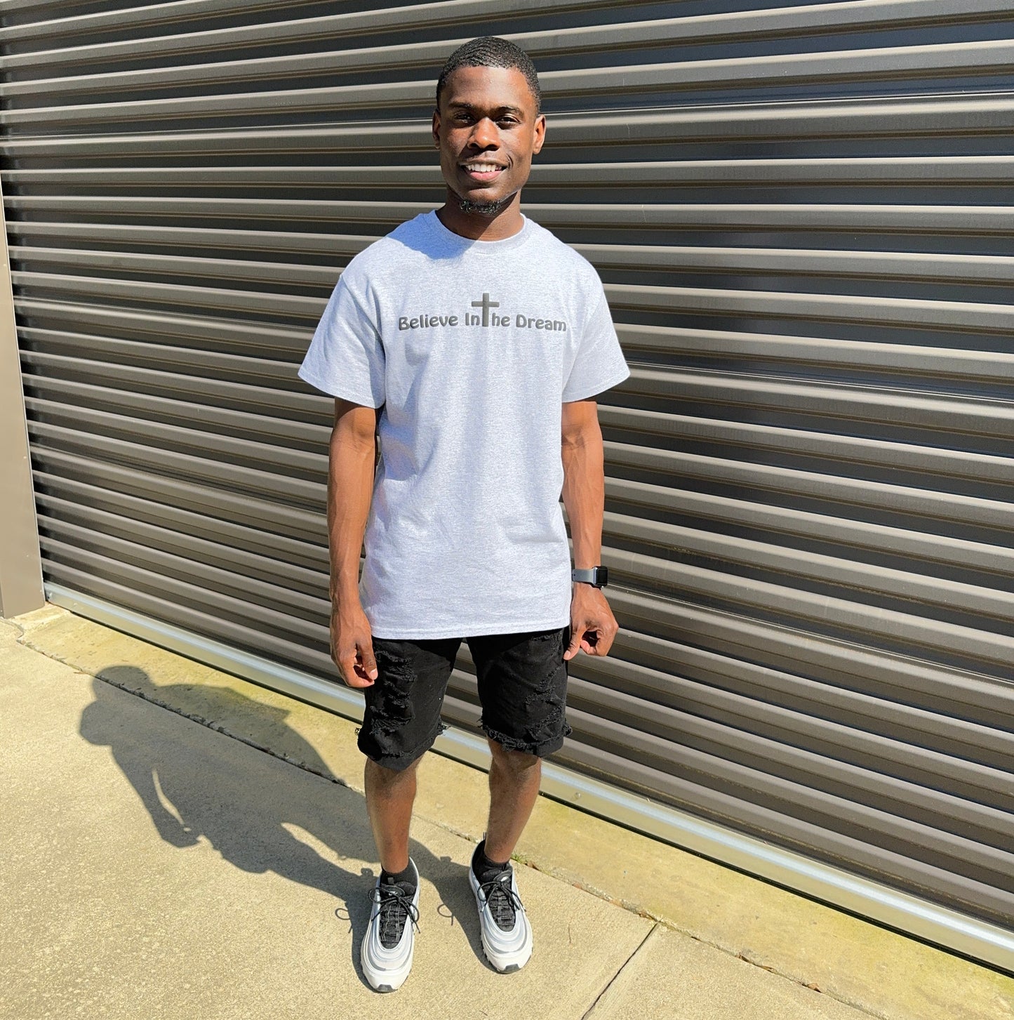 Believe In The Dream™ Gray Puff Print Tee