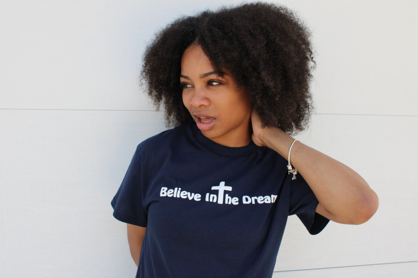 Believe In The Dream™ Navy Puff Print Tee