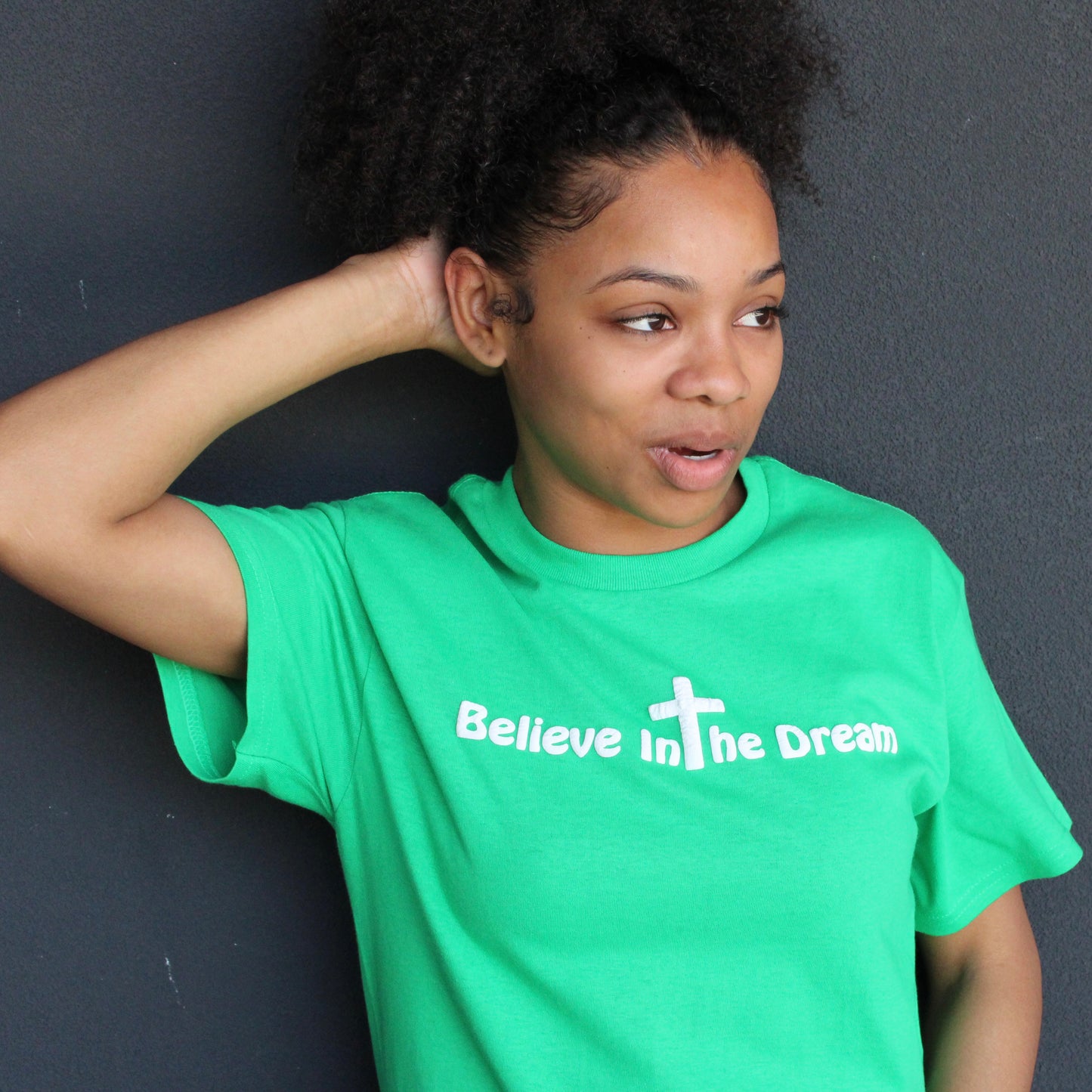 Believe In The Dream™ Green Puff Print Tee