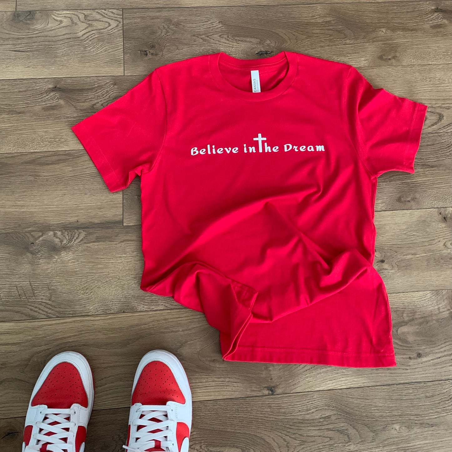 Believe In The Dream™ Red Puff Print Tee