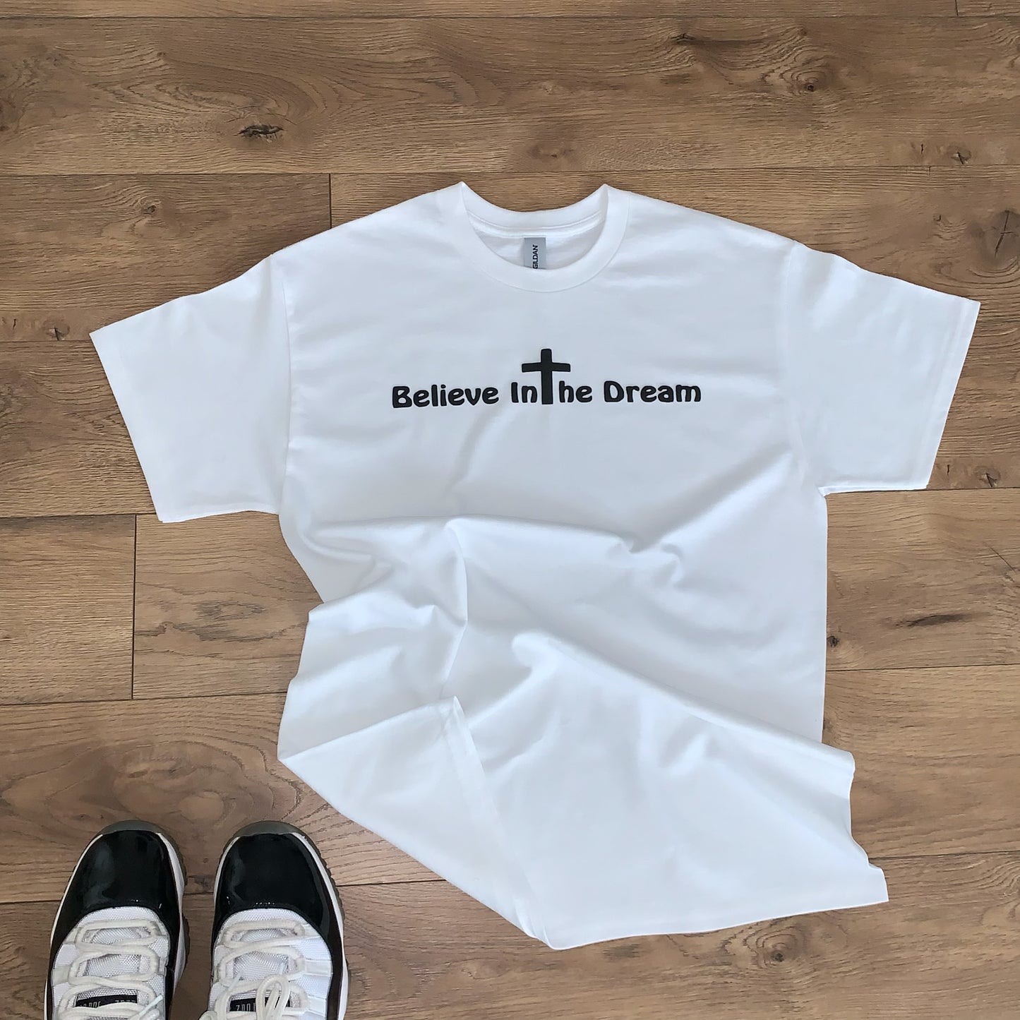 Believe In The Dream™ White Puff Print Tee