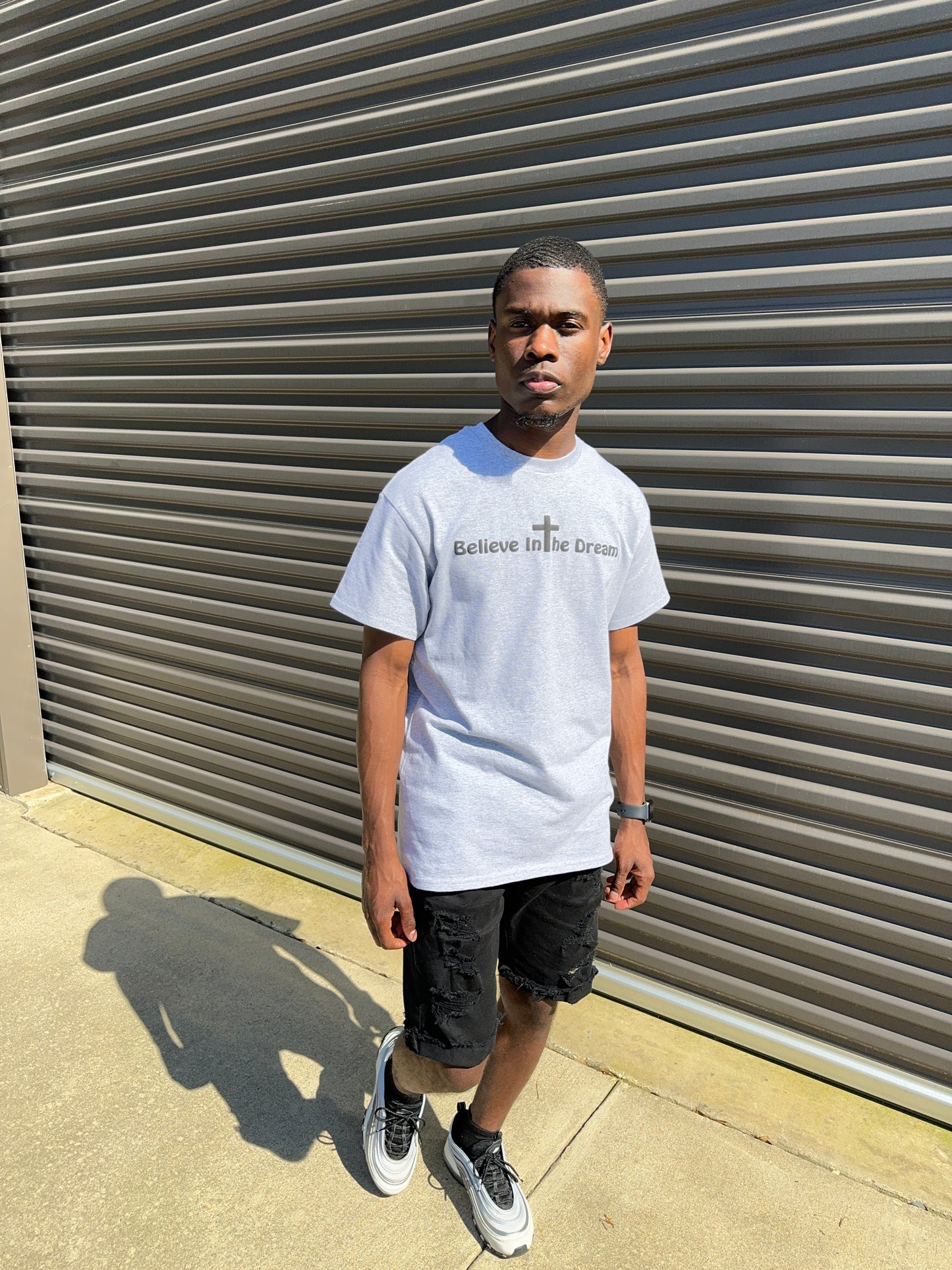 Believe In The Dream™ Gray Puff Print Tee