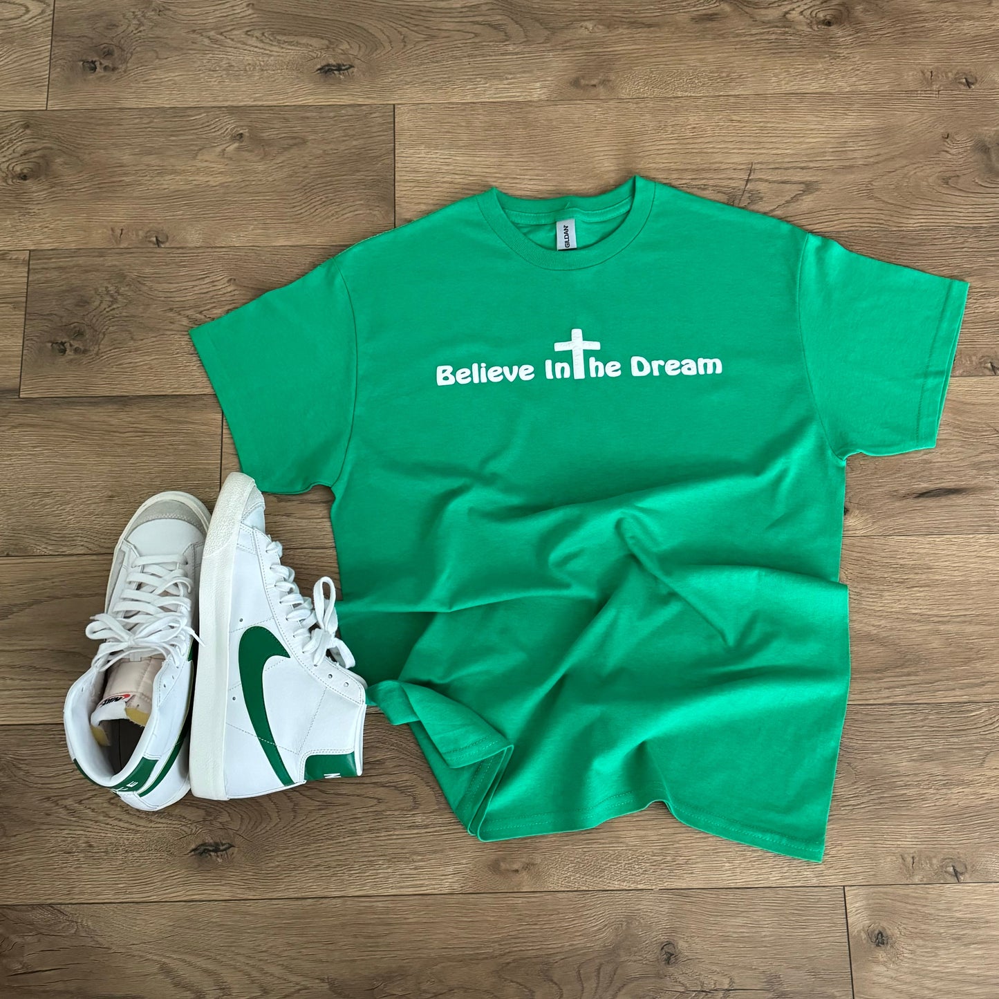 Believe In The Dream™ Green Puff Print Tee