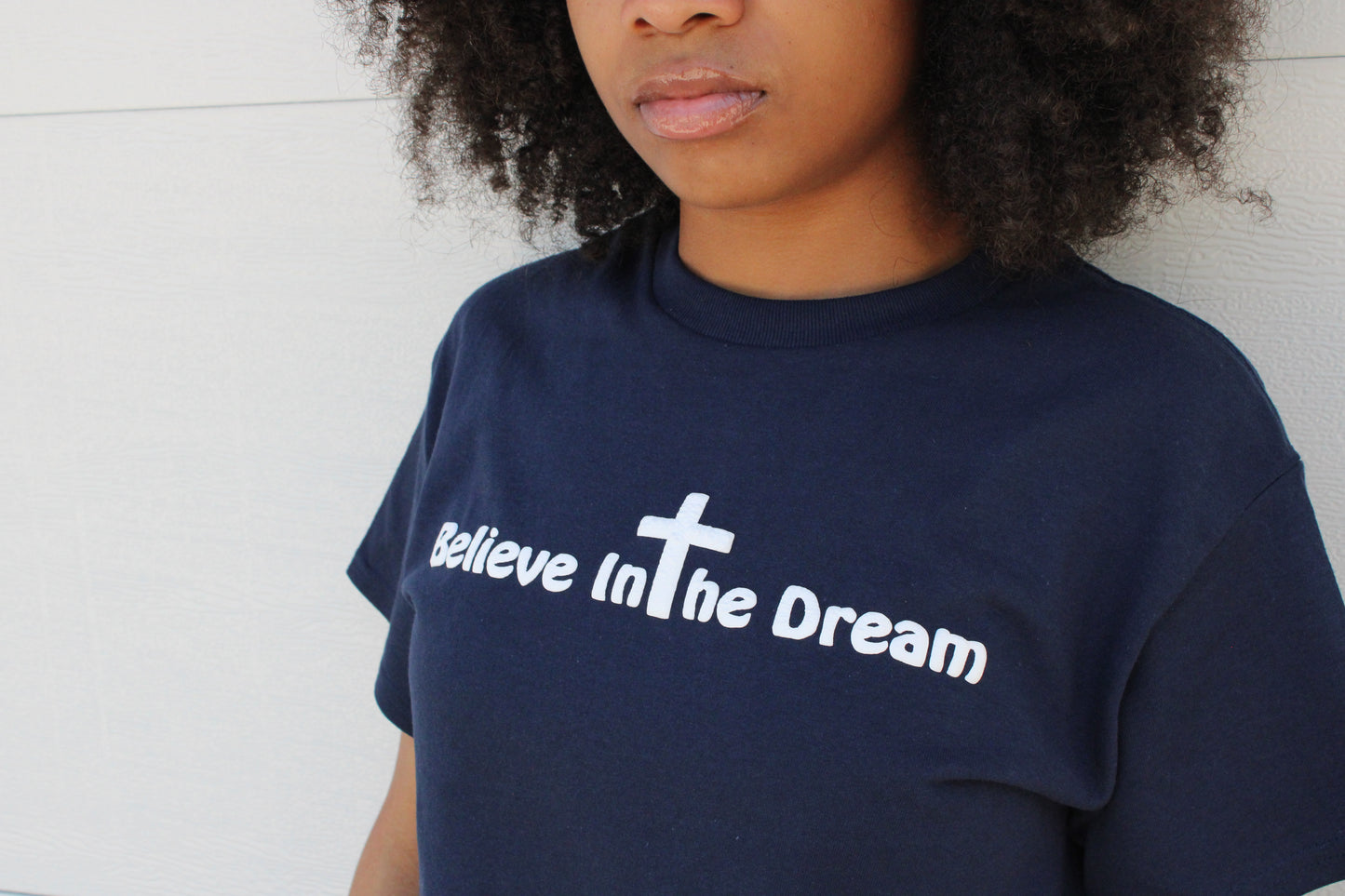 Believe In The Dream™ Navy Puff Print Tee