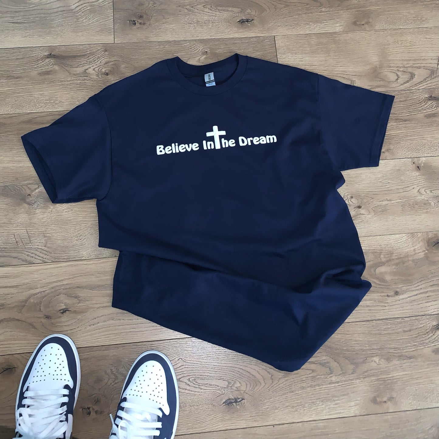 Believe In The Dream™ Navy Puff Print Tee